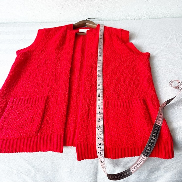 VINTAGE Rochelle Red Knit Sweater Vest - Picture 6 of 6